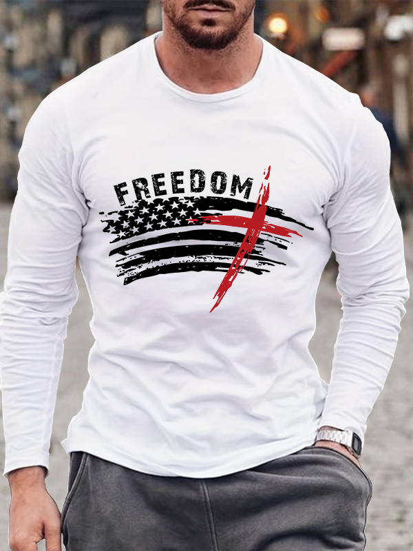 American flag cross Long Sleeve T-Shirt