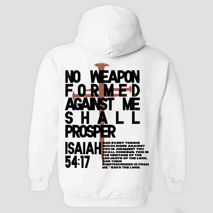 No Weapon Formed Against Me Shall Prosper Printed Men's Hoodie