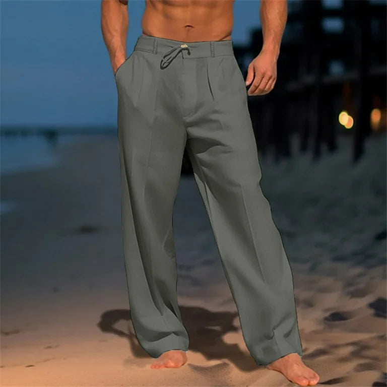 Plain Linen Trousers