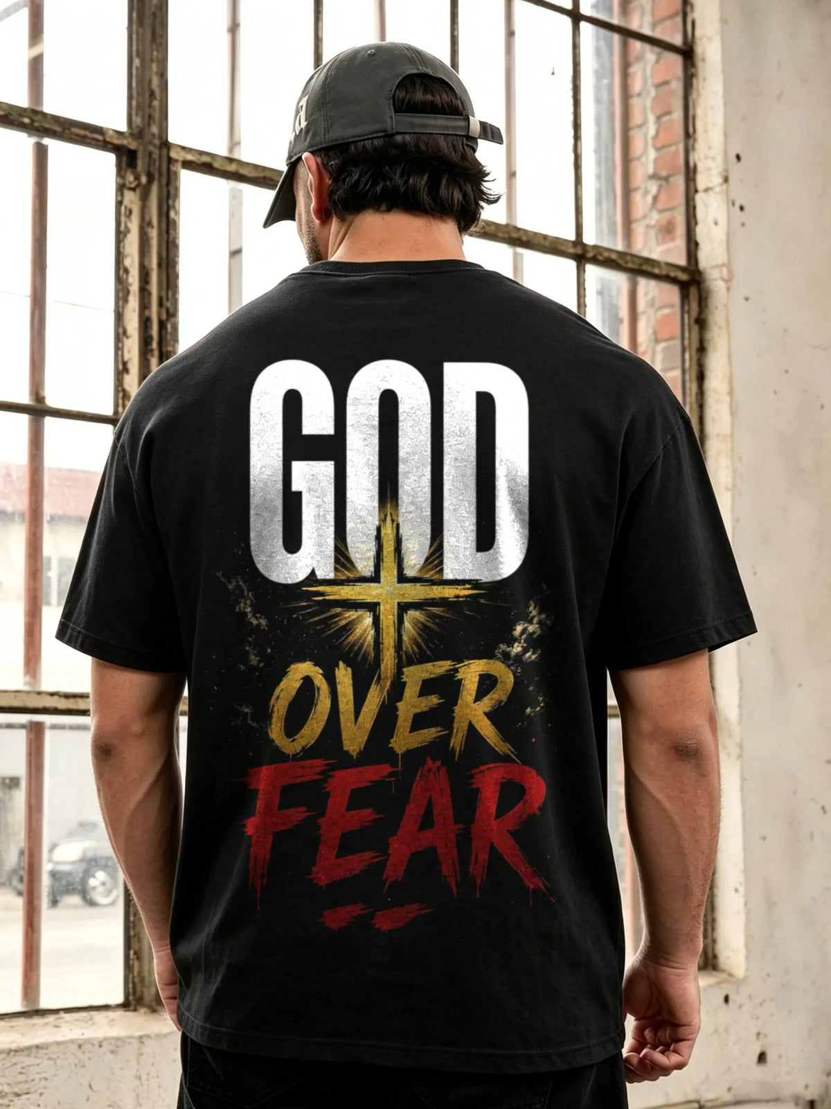 God Over Fear Printed Men's T-shirt