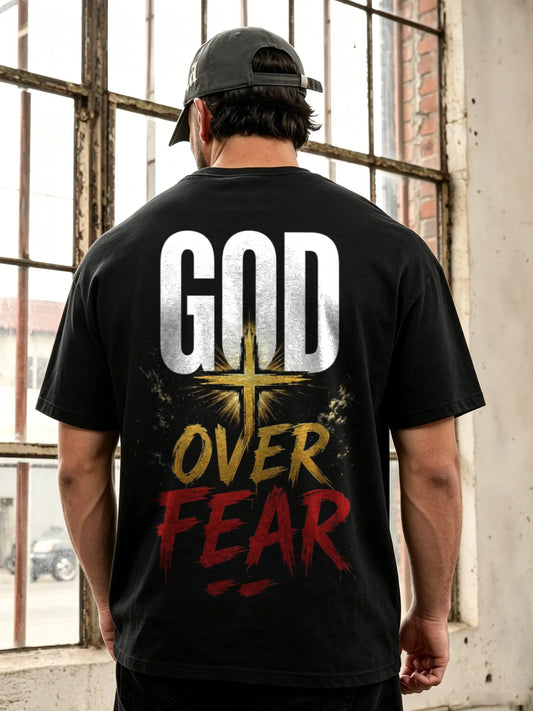 God Over Fear Printed Men's T-shirt