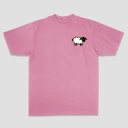 99 Of Hearts Sheep Playing Card Printed Men's T-shirt