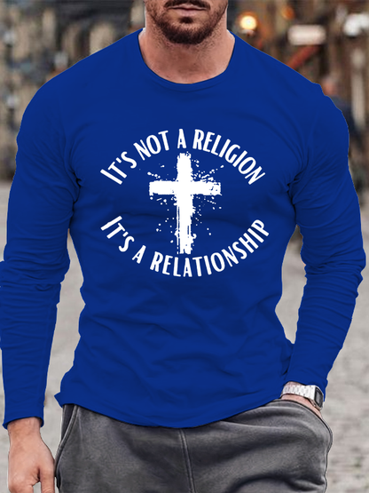 It'S Not A Religion It'S A Relationship Christian Cotton Long Sleeve T-Shirt