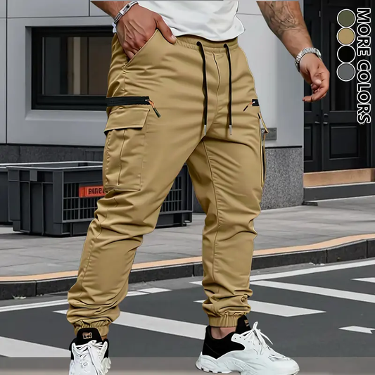 Men's Stretch Terry Work Pants – Casual Retro Fit | All-Season Daily Wear