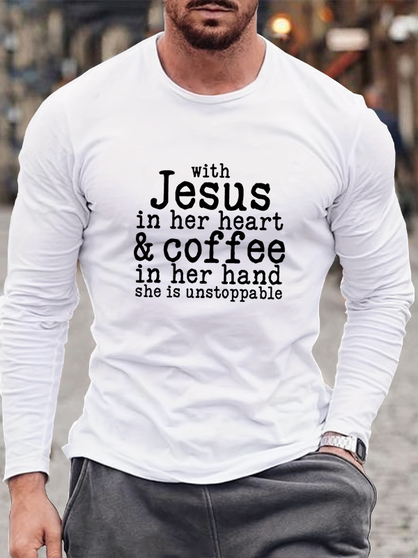 Jesus in her Heart Long Sleeve T-Shirt