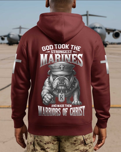 God Took The Strongest Marines And Made Them Warriors Of Christ Hoodie