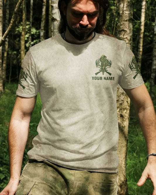 God Created All Men Equally But Only The Strongest Go Hunting All Over Print T-Shirt