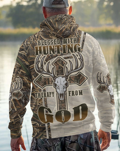 Blessed With Hunting Therapy From God T-Shirt