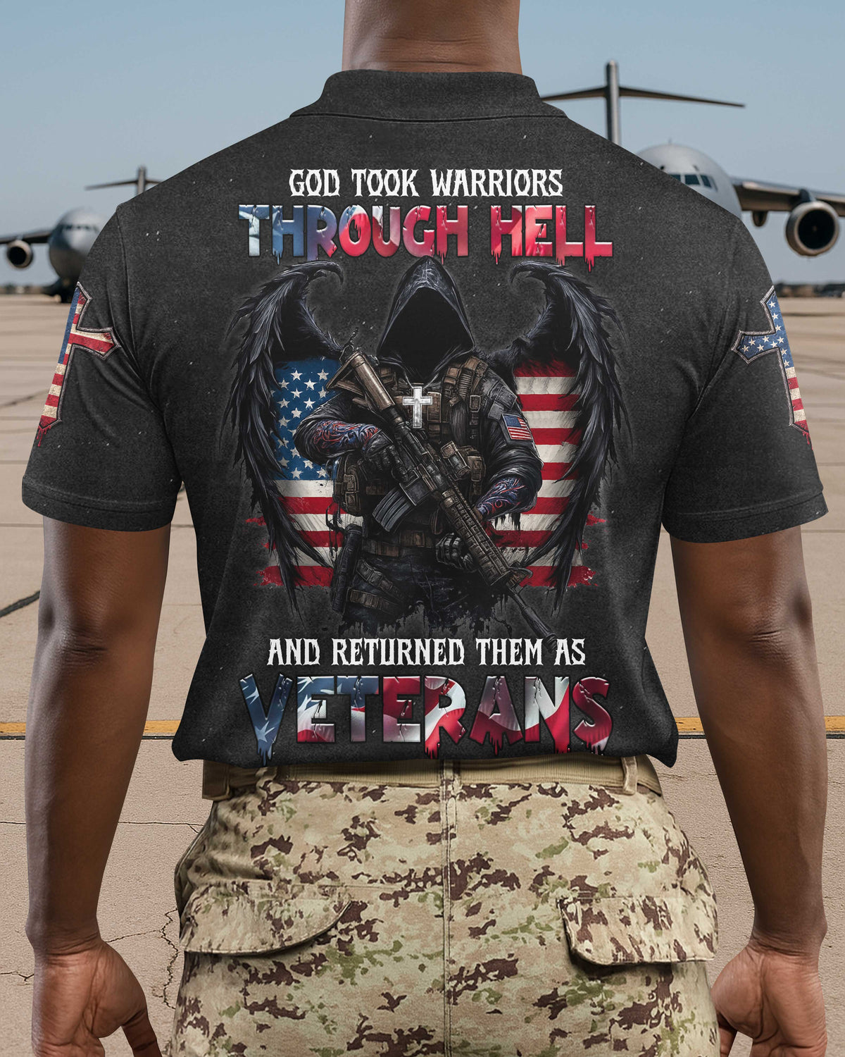 God Took Warriors Through Hell And Returned Them As Veterans T-Shirt