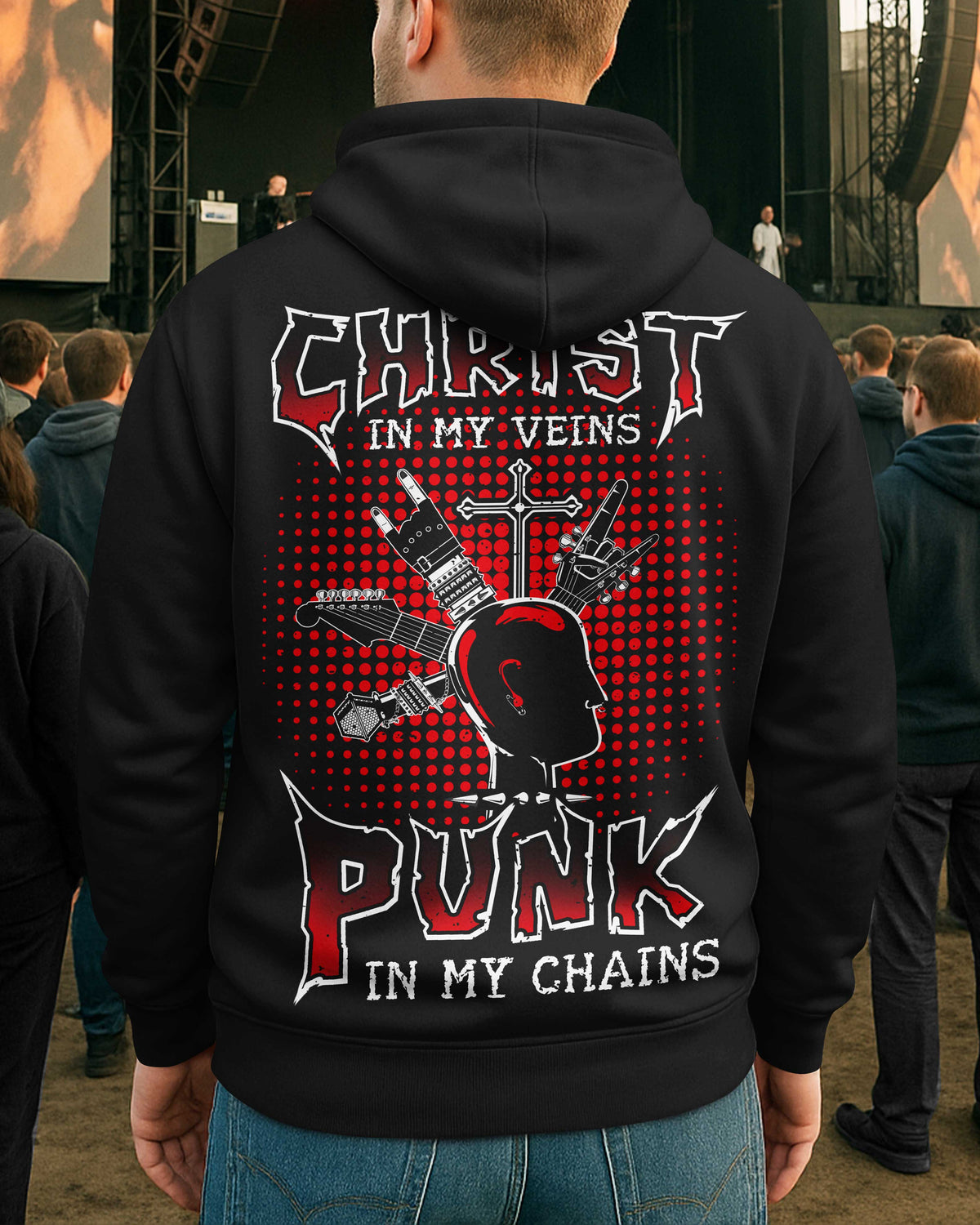 Christ In My Veins Punk In My Chains T-Shirt