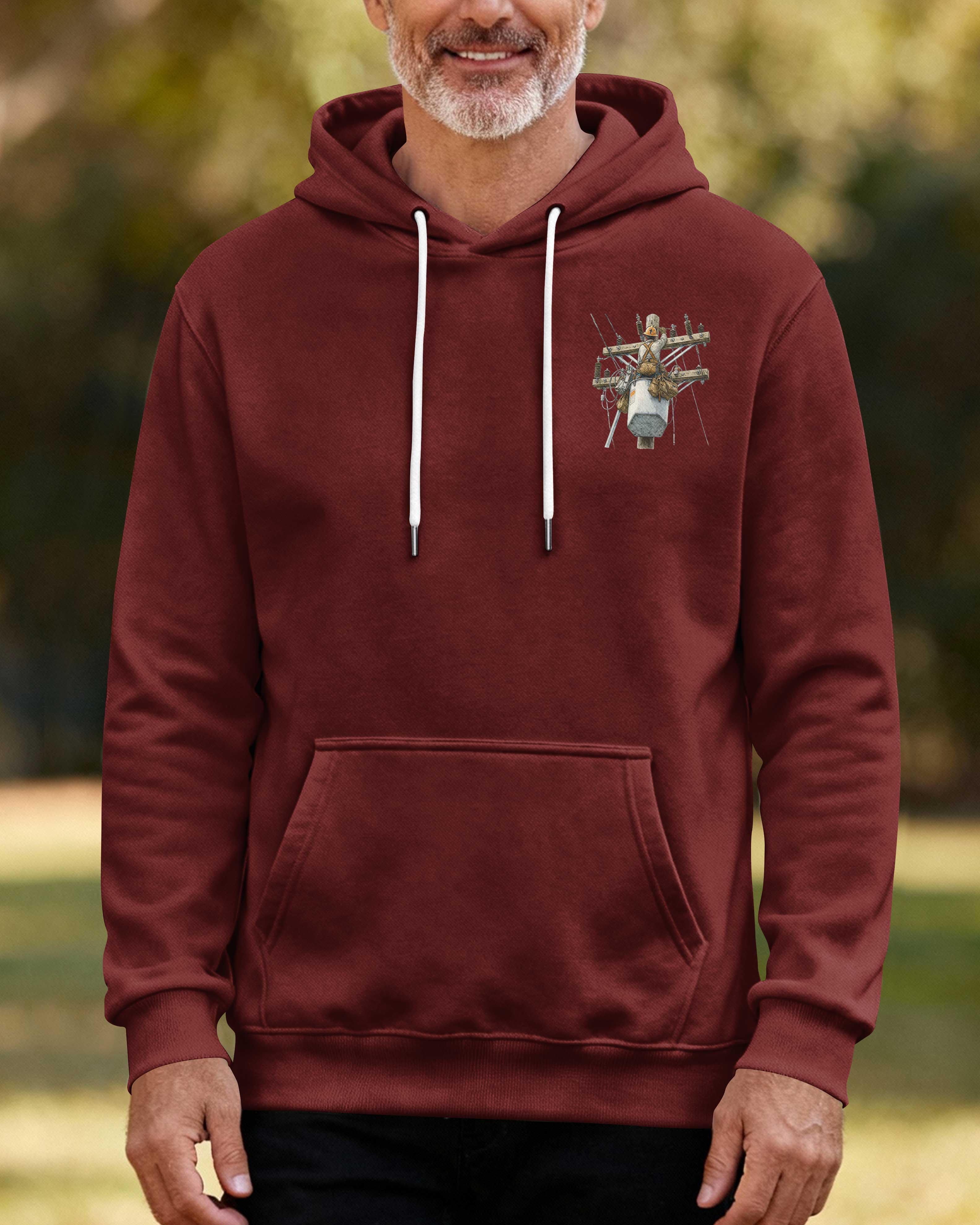This Lineman Fixes What Storms Break With The Strength God Gives Hoodie