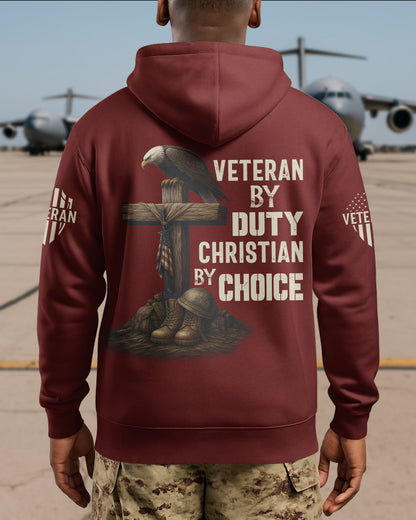 Veteran By Duty Christian By Choice Hoodie