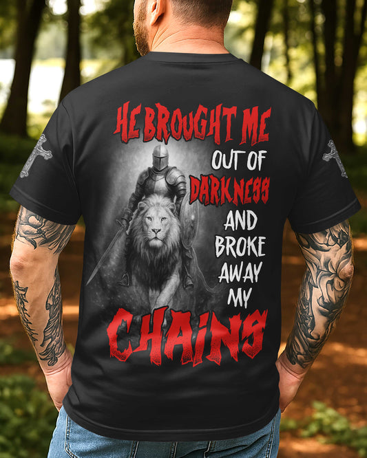 He Brought Me Out Of Darkness All Over Print T-Shirt