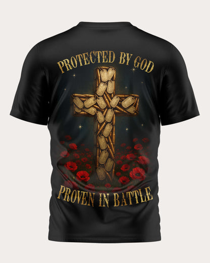 Protected By God Proven In Battle All Over Print T-Shirt