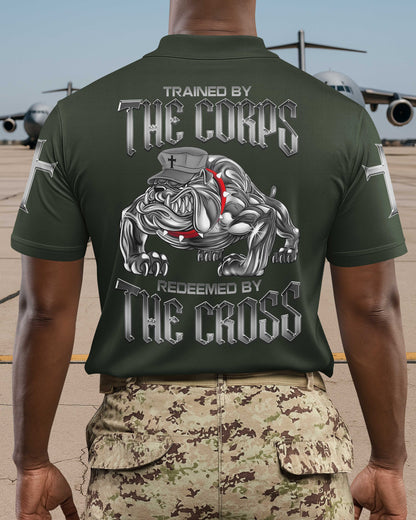 Trained By The Corps Redeemed By The Cross Polo
