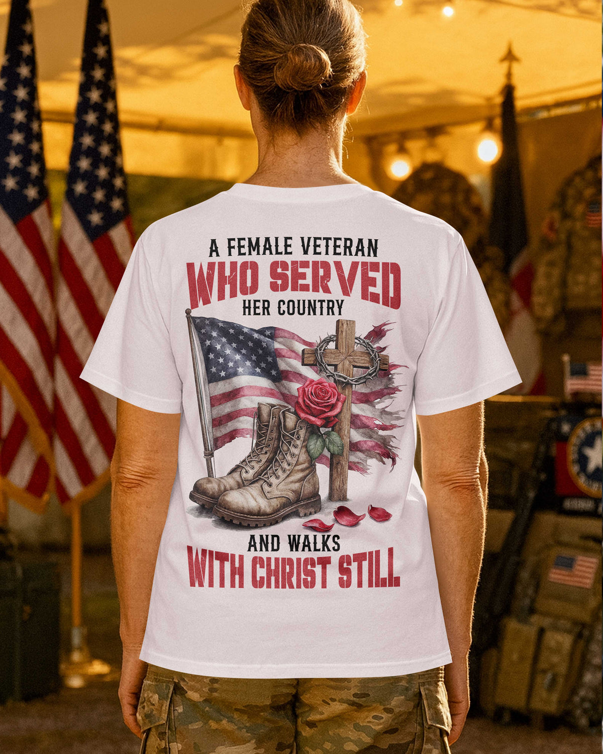 A Female Veteran Who Served Her Country T-Shirt