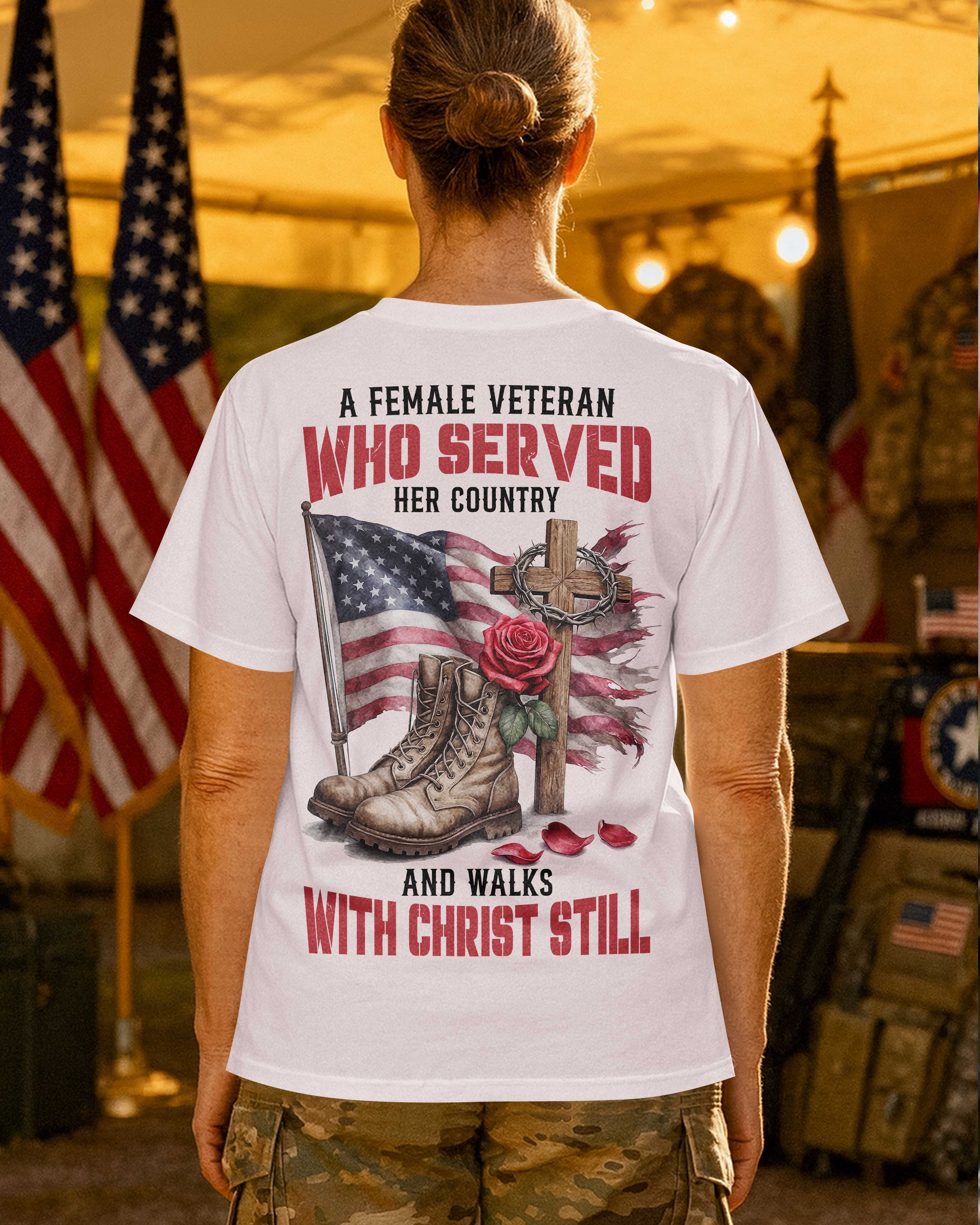 A Female Veteran Who Served Her Country T-Shirt
