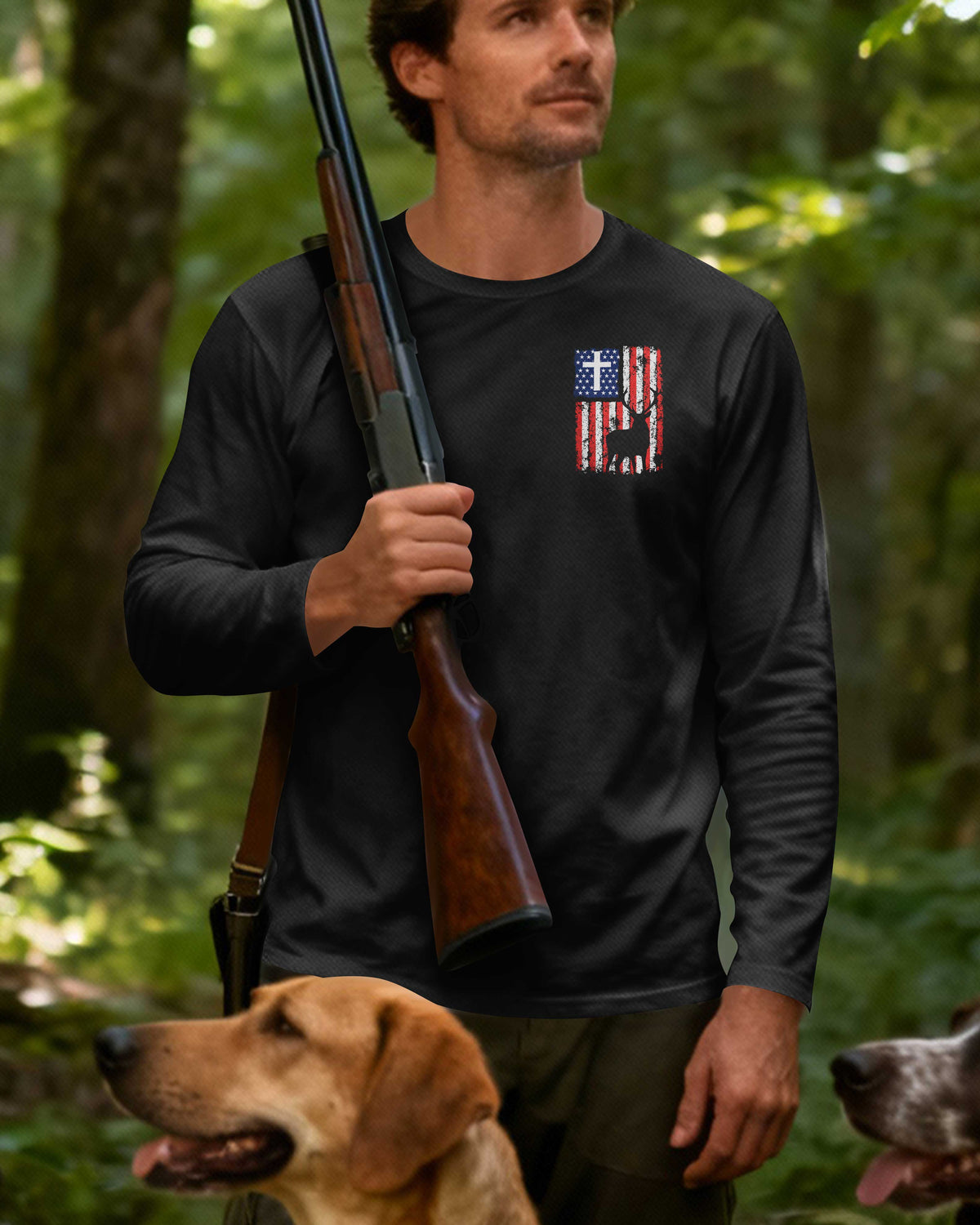 Hunting In My Veins Jesus In My Heart All Over Print Long Sleeves T-Shirt
