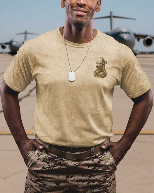 He Fought With Honor He Fell With Faith He Rests With God T-Shirt