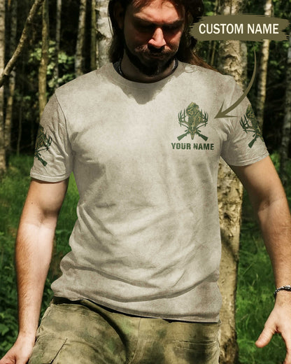 God Created All Men Equally But Only The Strongest Go Hunting All Over Print T-Shirt
