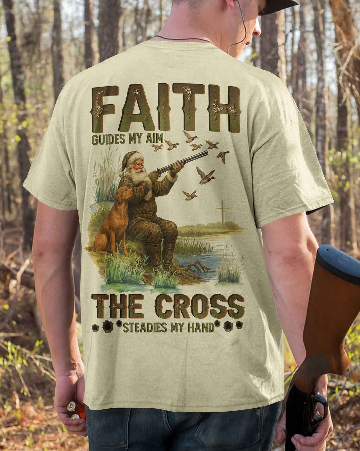 Faith Guides My Aim The Cross Steadies My Hand T-Shirt