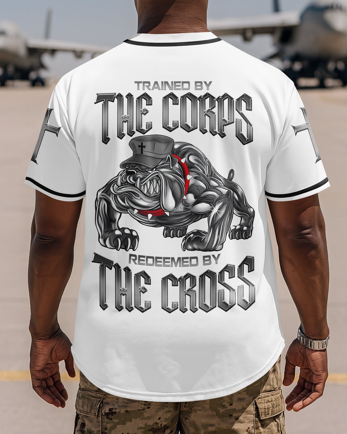 Trained By The Corps Redeemed By The Cross Jersey