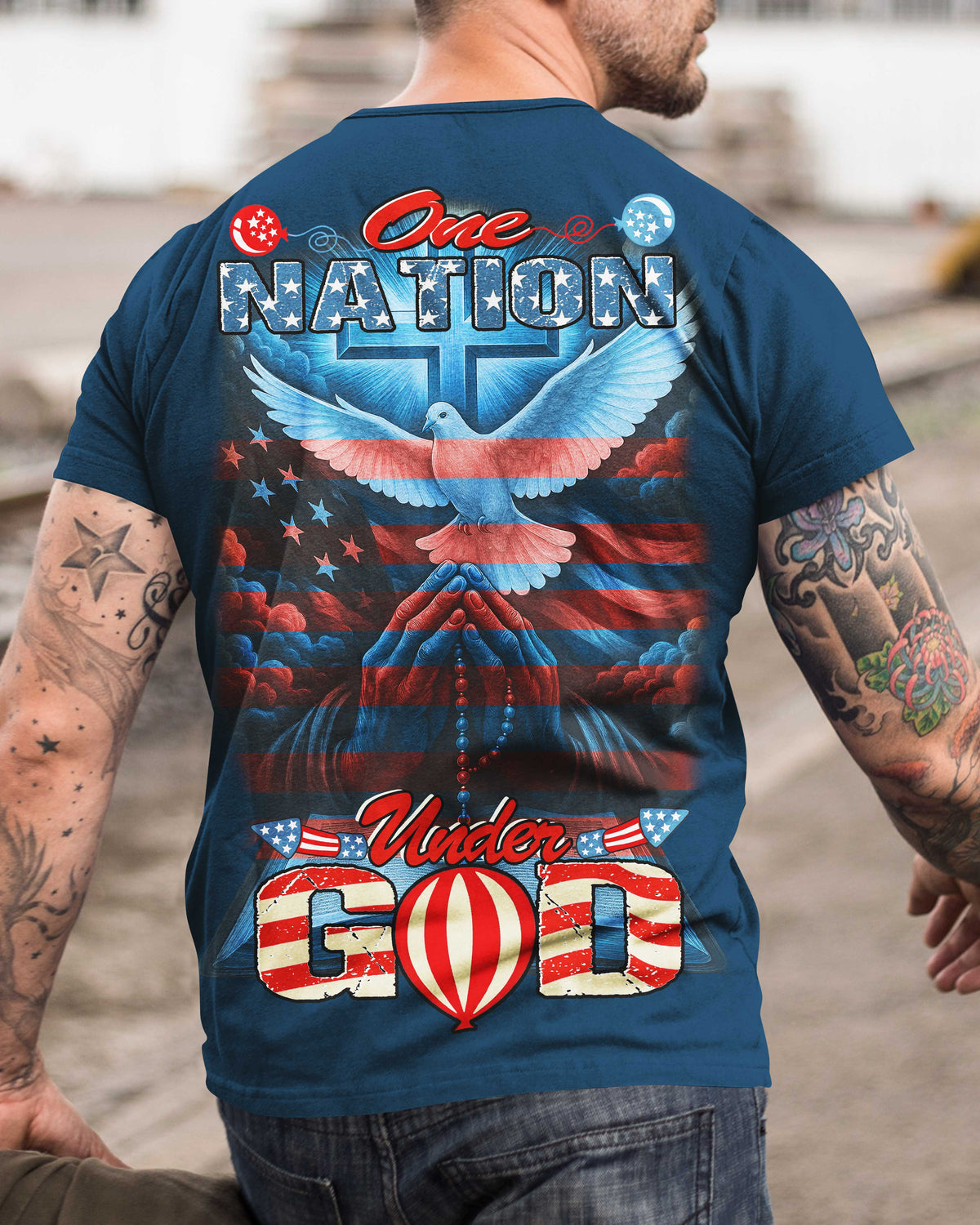 One Nation Under God All Over Print T-Shirt