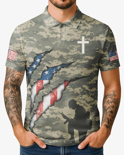 Protected By God All Over Print Polo