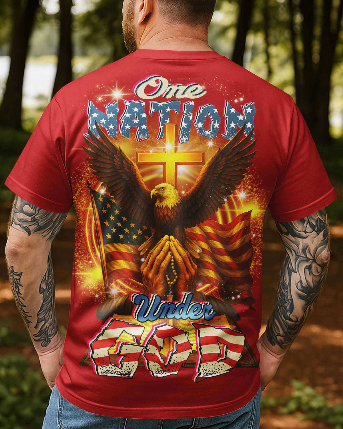 One Nation Under God All Over Print T-Shirt