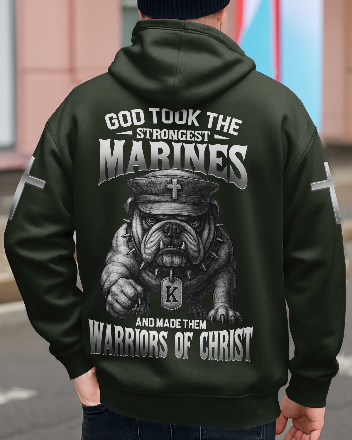 God Took The Strongest Marines And Made Them Warriors Of Christ Zip Hoodie