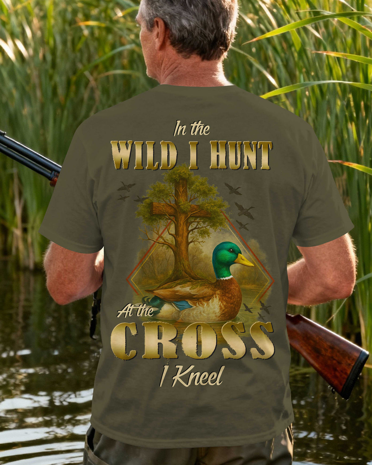 In The Wild I Hunt At The Cross I Kneel T-Shirt