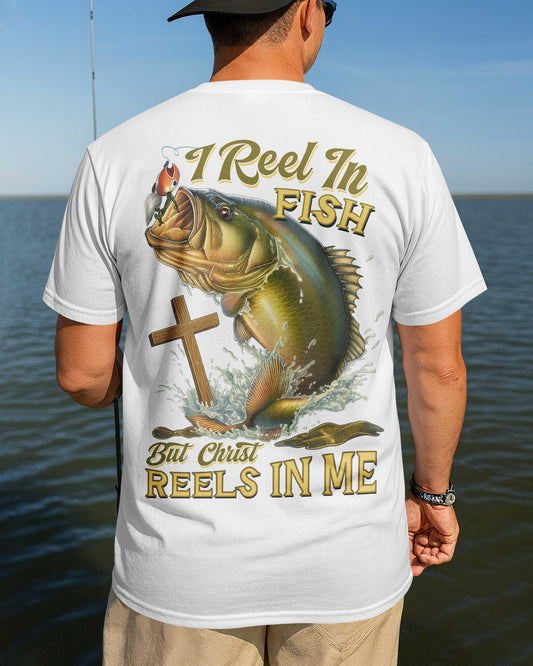I Reel In Fish But Christ Reels In Me All Over Print T-Shirt