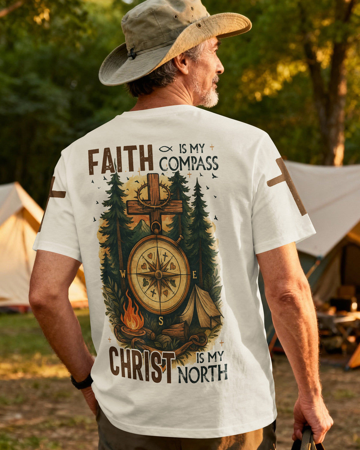 Faith Is My Compass Christ Is My North All Over Print T-Shirt
