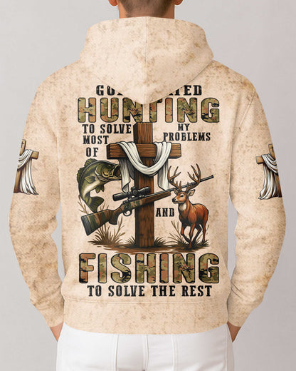 God Created Hunting To Solve Most Of My Problems And Fishing T-Shirt