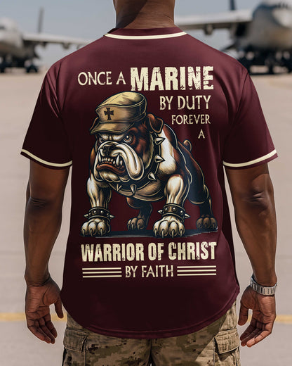 Once A Marine By Duty Forever A Warrior Of Christ By Faith Jersey