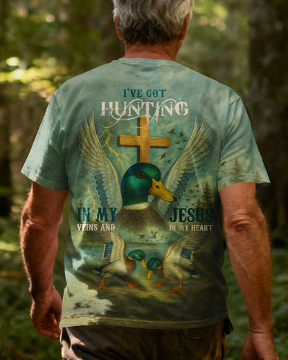 I've Got Hunting In My Veins And Jesus In My Heart T-Shirt