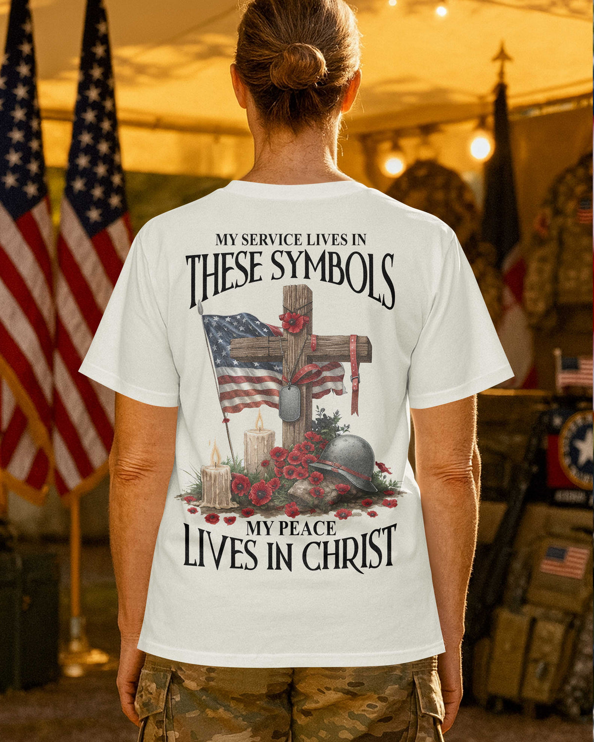 My Service Lives In These Symbols My Peace Lives In Christ T-Shirt