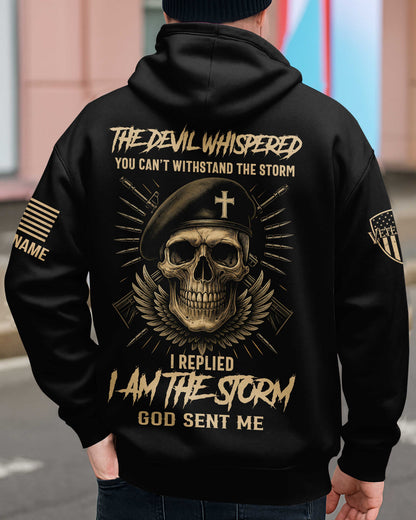 Personalized The Devil Whispered You Can’t Withstand The Storm T-Shirt