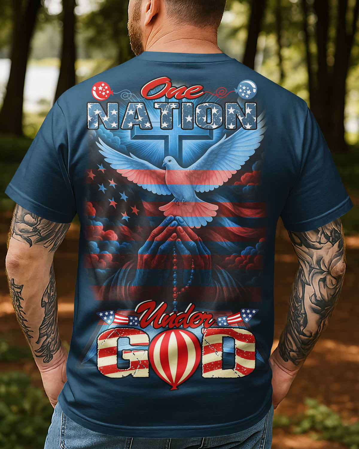 One Nation Under God All Over Print T-Shirt