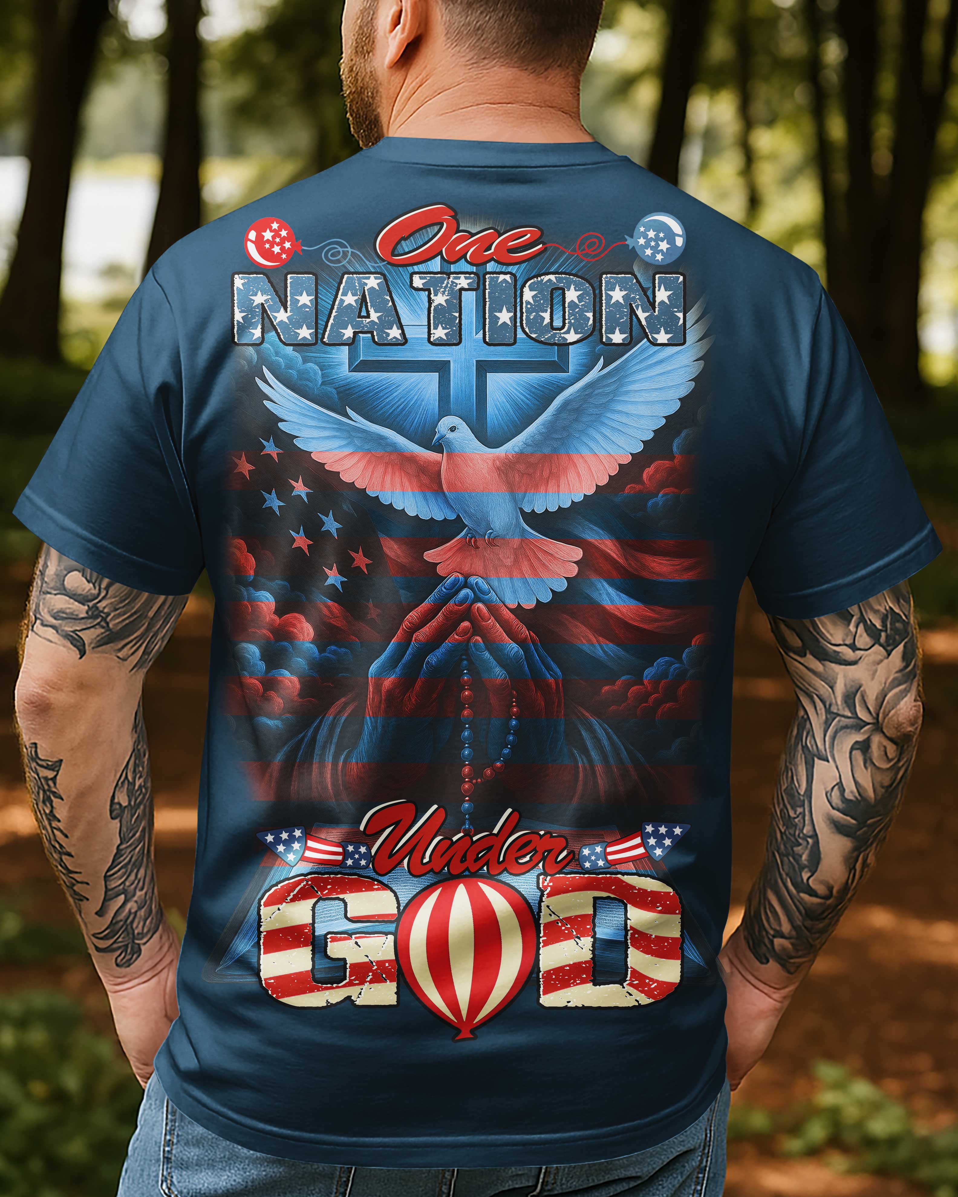 One Nation Under God All Over Print T-Shirt