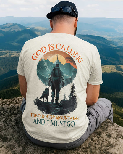 God Is Calling All Over Print T-Shirt