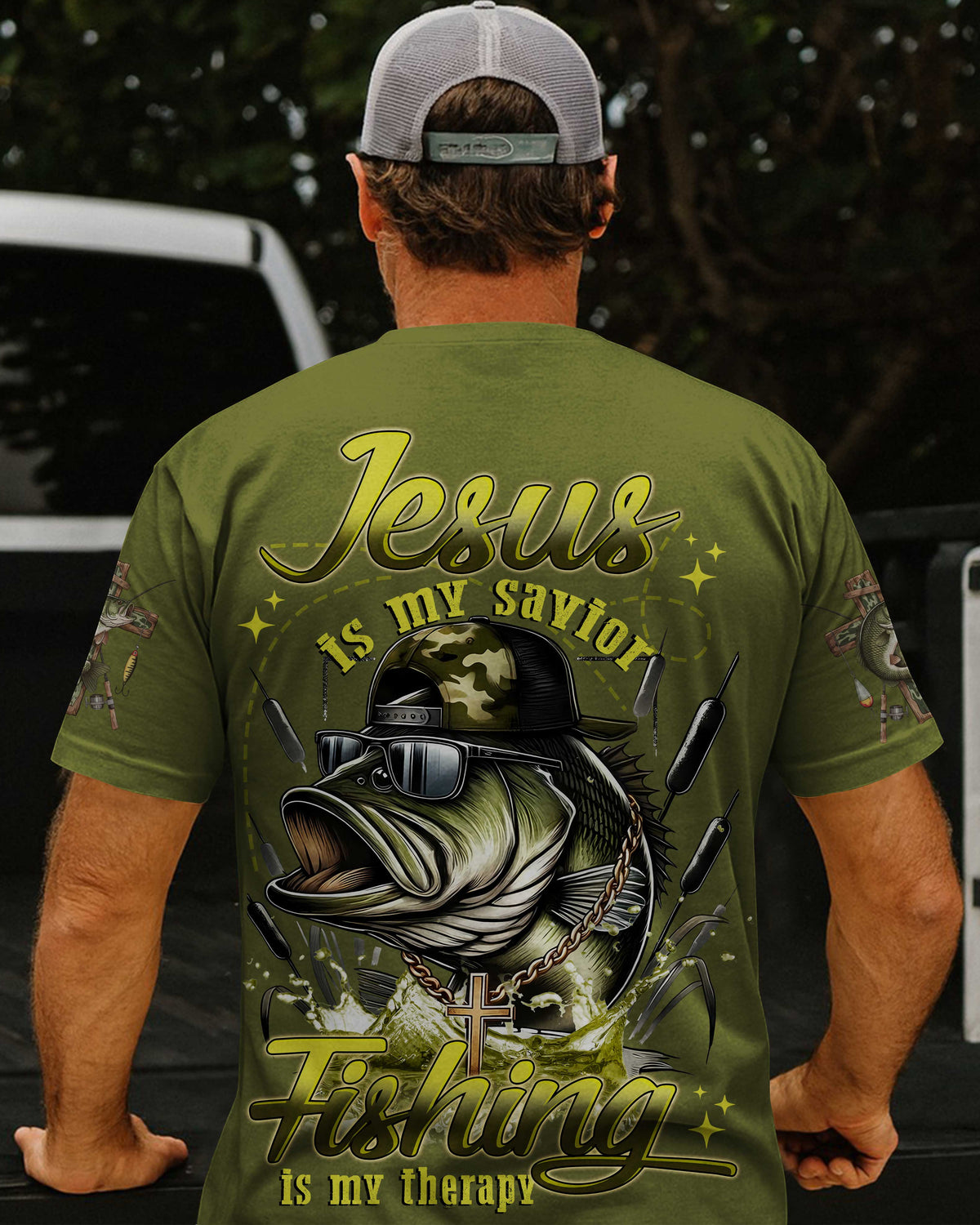 Jesus Is My Savior Fishing Is My Therapy T-Shirt