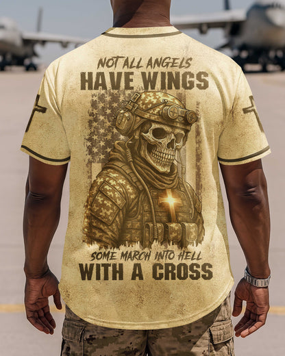 Not All Angels Have Wings Some March Into Hell With A Cross T-Shirt