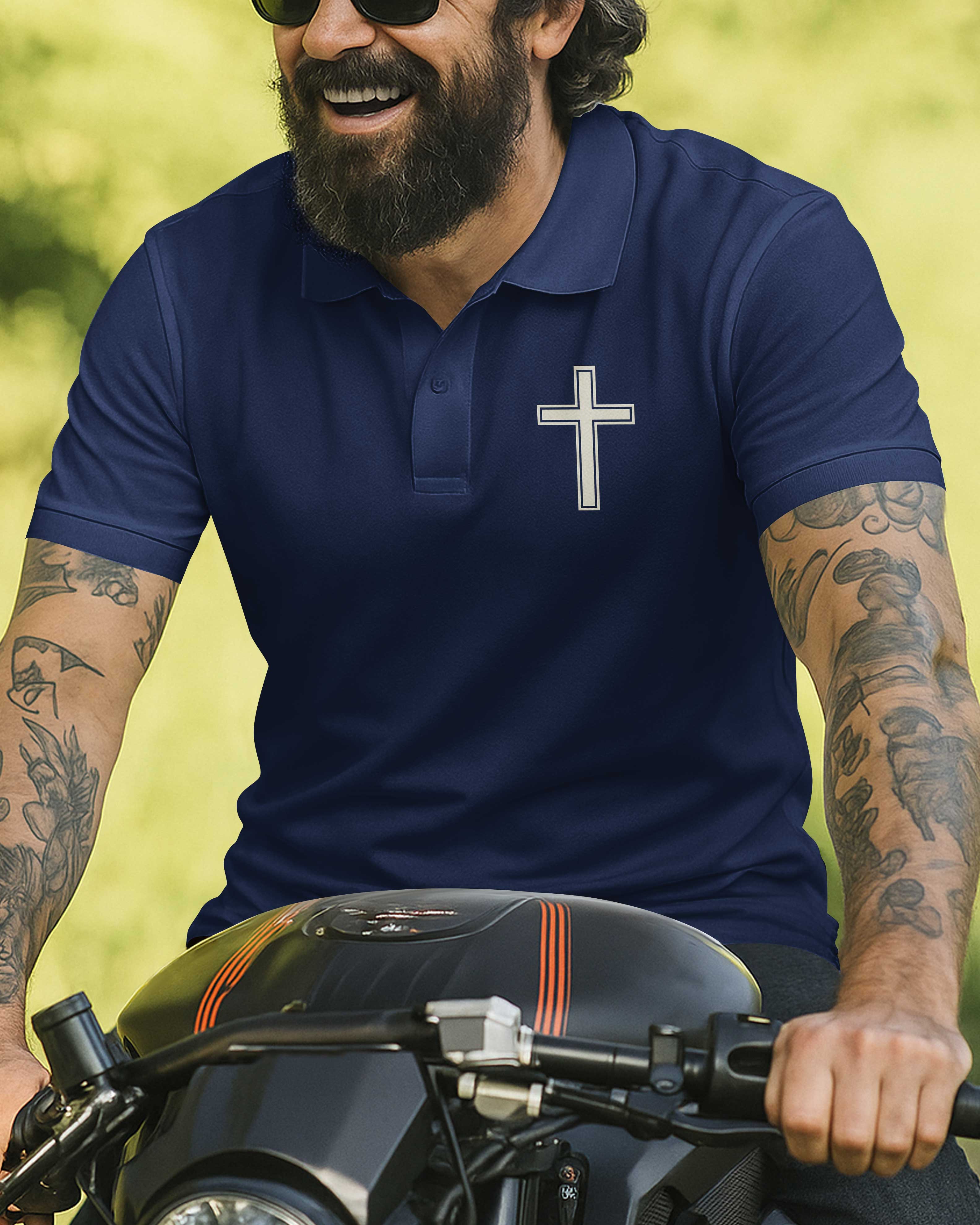 My Faith Is Louder Than My Exhaust All Over Print Polo