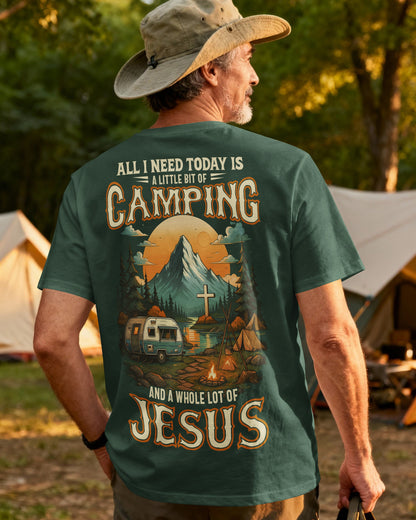 All I Need Today Is A Little Bit Of Camping All Over Print T-Shirt