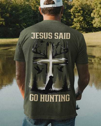 Jesus Said Go Hunting All Over Print T-Shirt