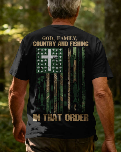 God Family Country And Fishing In That Order T-Shirt