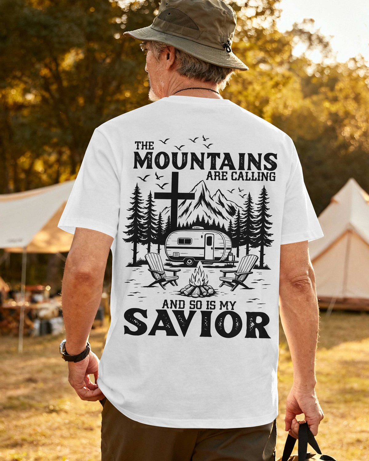 The Mountains Are Calling And So Is My Savior All Over Print T-Shirt
