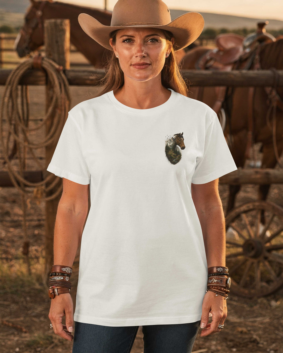 Not All Who Wander Ride Alone I'm Following God's Trail T-Shirt