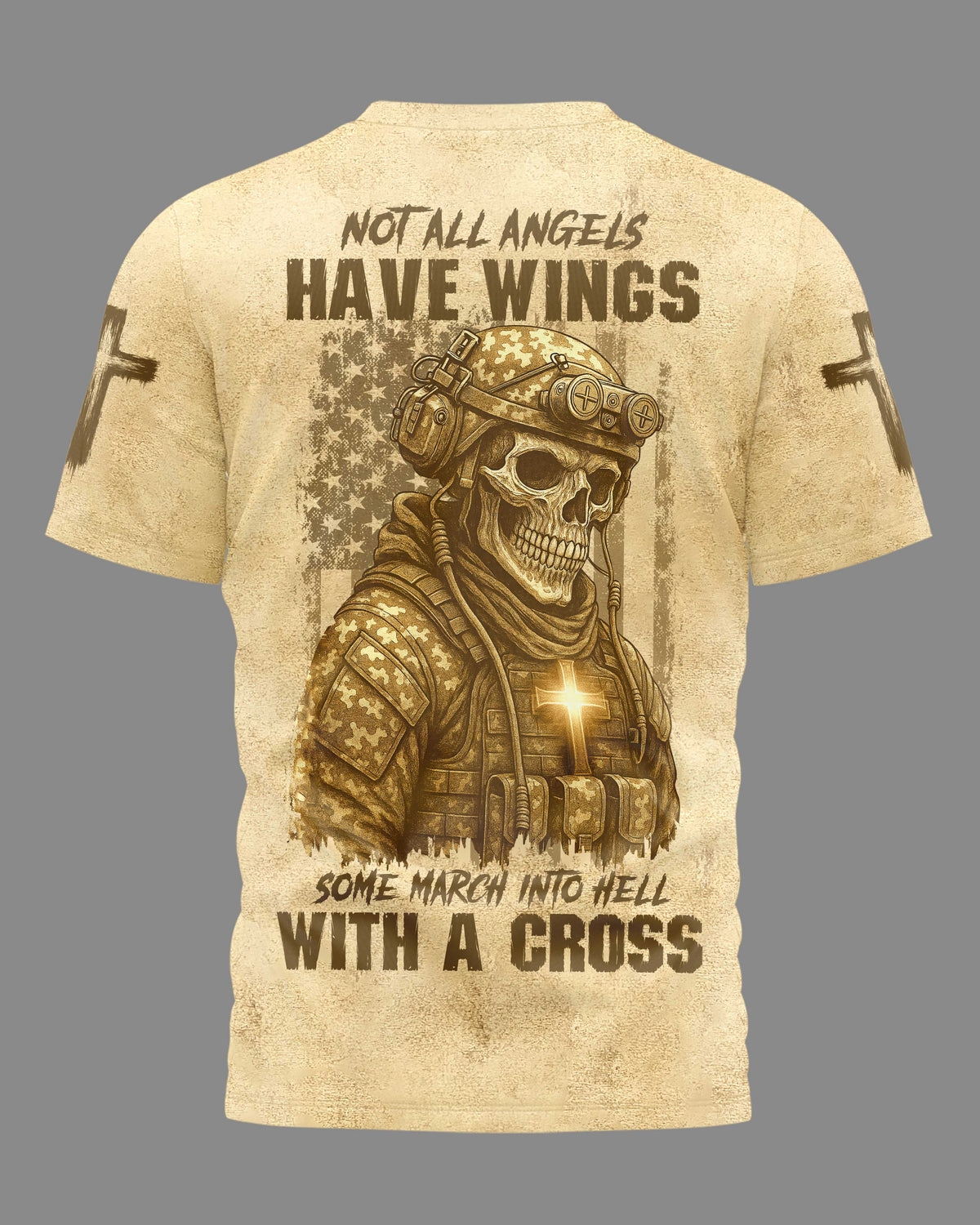 Not All Angels Have Wings Some March Into Hell With A Cross T-Shirt